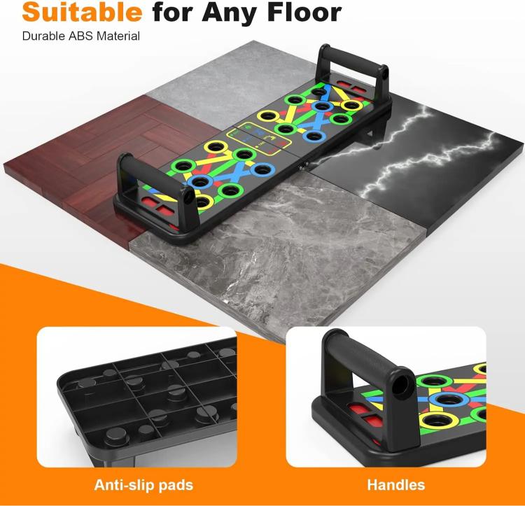 STRONGA PowerPress Pro ( 15-in-1 Push-Up Board) For Chest, Shoulders, Triceps & Back