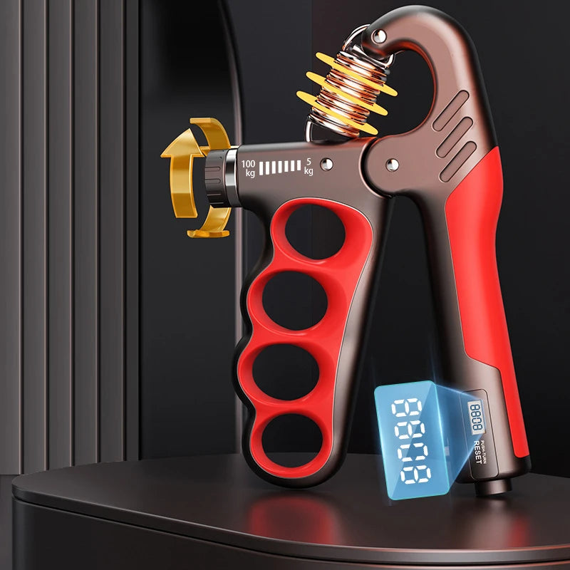 STRONGA - Adjustable RepCount Hand Gripper (100kg)